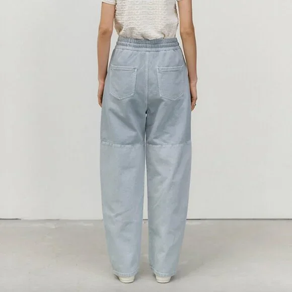 【AMOMENTO】DRAWSTRING DENIM PANTS AMOMENTO Drawstring Denim Pants - Black | Garmentory